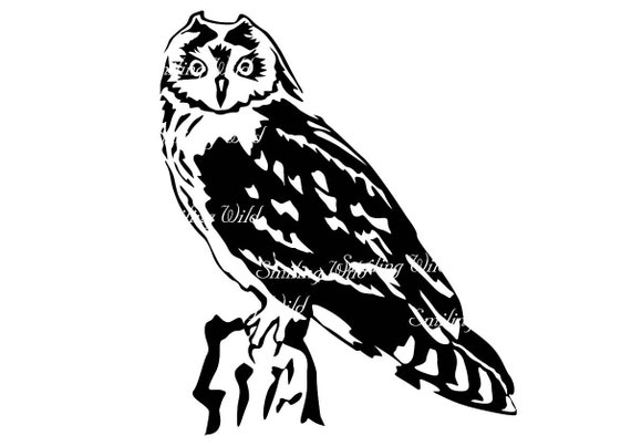 Download Free Bird Svg Short Eared Owl Svg Clipart Art Owl Vector Graphic Etsy SVG Cut Files