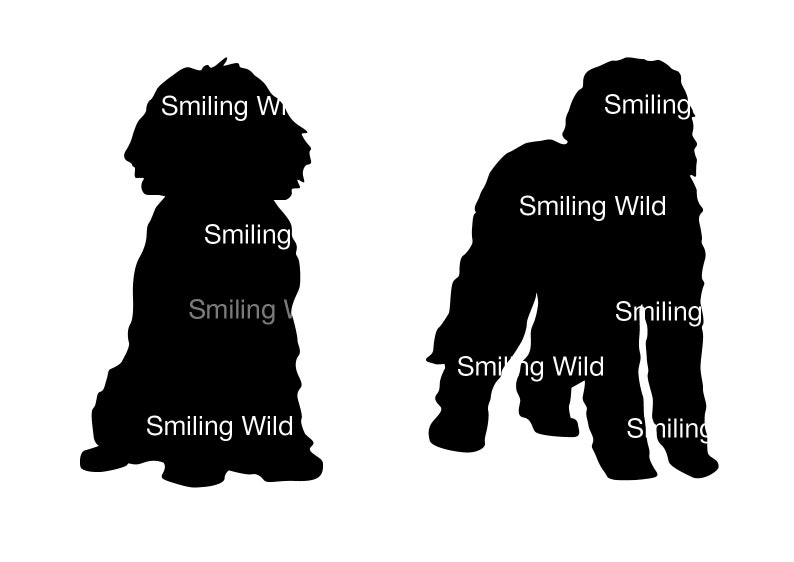 Download Labradoodle silhouette svg perro vector gráfico arte | Etsy