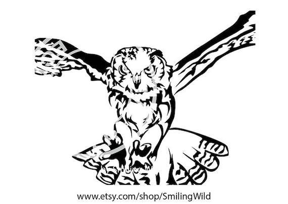 Great Horned Owl Silhouette Printable