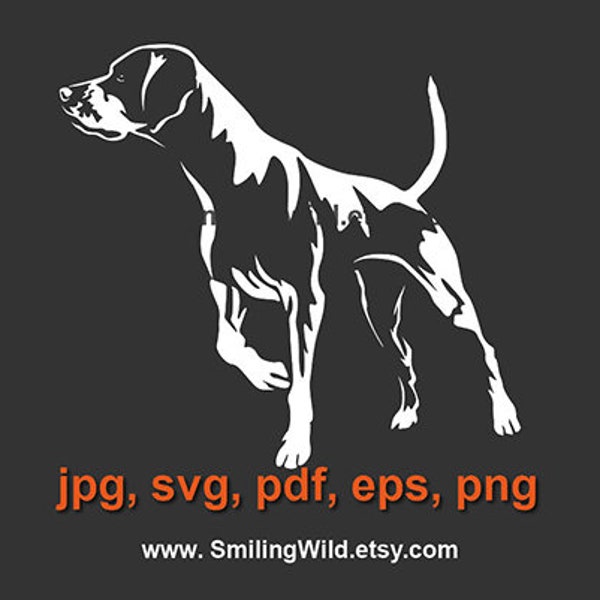 English Pointer svg clipart White vector graphic file gun dog pointing dog hunting cut file pointer cuttable cricut design