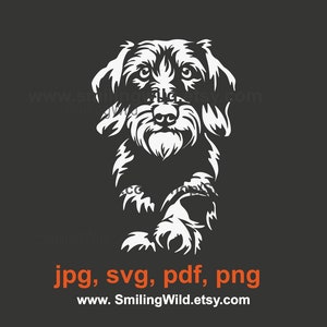 Ruwharige teckel svg-illustraties grafisch bestand