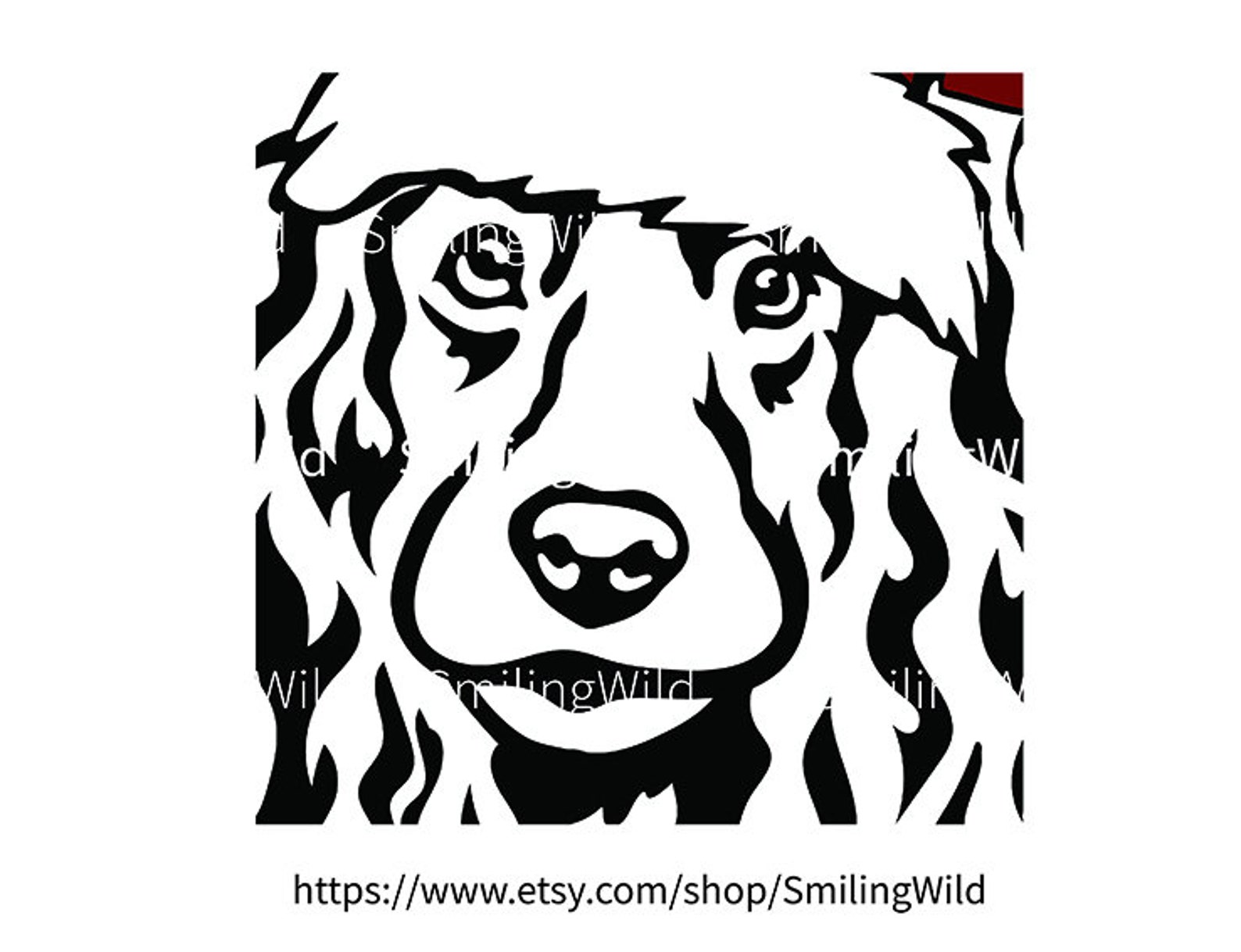 English Cocker Spaniel Dog Svg Portrait Clip Art Vector Art - Etsy