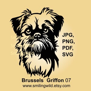Ritratto di Grifone di Bruxelles in formato svg, grafica vettoriale, cliart, cane, tagliabile, cricut, design digitale