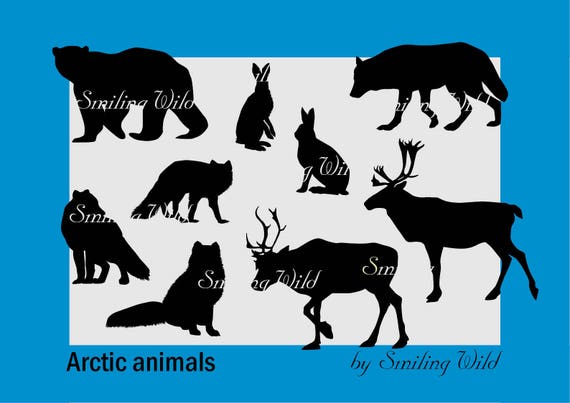 Download Arctic Animal Svg Arctic Fox Silhouette Polar Bear Clipart Etsy 3D SVG Files Ideas | SVG, Paper Crafts, SVG File