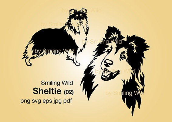 Sheltie Cut File Dog Clipart Sheltie Svg Vector Graphic Art | Etsy Canada