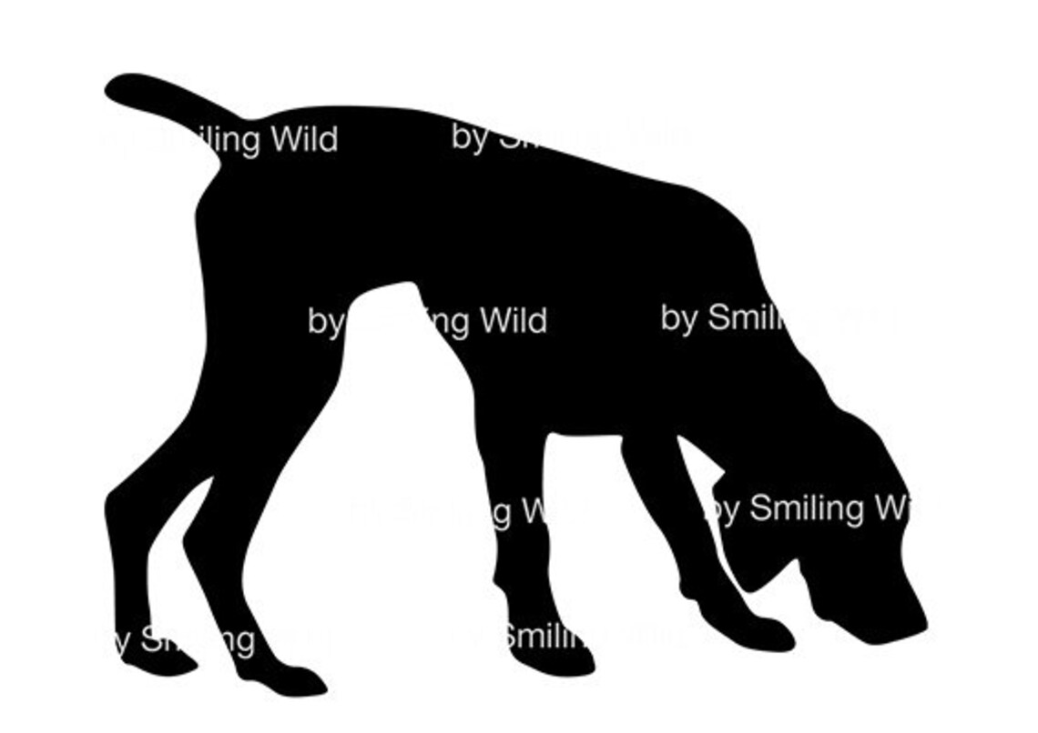 Dog Scent Tracking Svg Clipart Gsp Bloodhound Vector Graphic Etsy