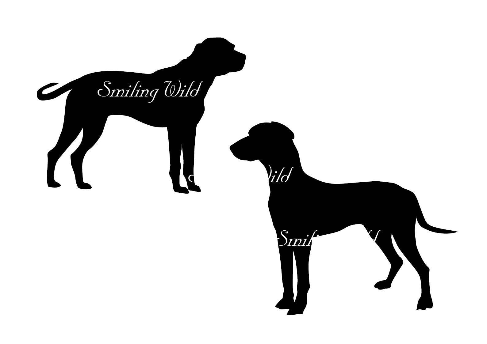 Black Mouth Cur Svg Silhouette Cut Out File Clipart Dog - Etsy