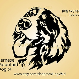 Berner Sennenhund svg & png Vektorgrafik Gesicht Kunst, Berner Sennenhund Schnittdatei schneidbare Cricut Cliprat digitales Design