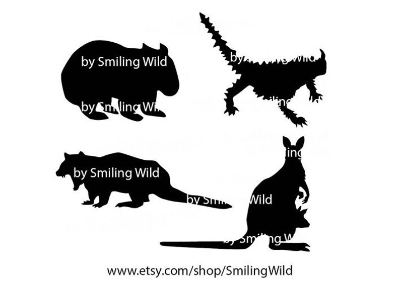 Download Australia animal svg clipart silhouette kangaroo vector | Etsy