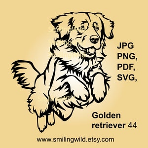 Golden Retriever Hund svg& png Clip Art, springender Retriever, Trainingshund Sport Vektorgrafik, Golden Retriever Agilität springen