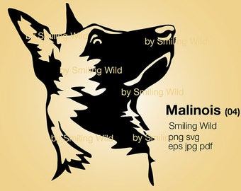 Malinois svg clipart printable dog head Belgian malinois vector graphic art artwork png digital design