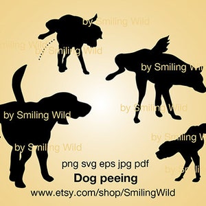Hund pinkelt svg Clipart Kontur Vektorgrafik Hund pinkelt digitales Design cut Datei Hund pinkelt schneidbar Cricut druckbar