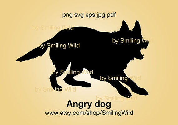 Download Angry Dog Svg Cut File Silhouette Black Dog Clipart German Etsy PSD Mockup Templates