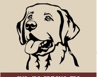 Labrador SVG, PNG Clipart, Dog laser fileVector Art (Digital Download)