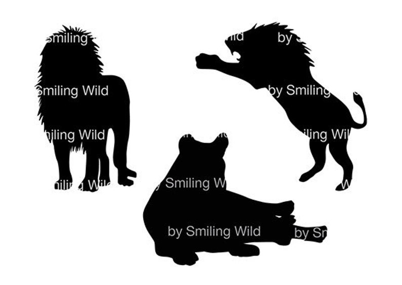 Download Lion silhouette clipart cut file cuttable family svg ...