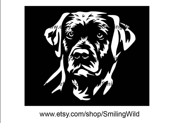 Black Labrador Retriever svg vector graphic file /bmc06/ | Etsy