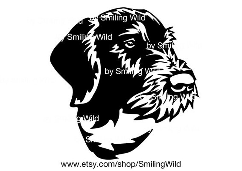 German Wirehaired Pointer Dog Svg Clipart Vector Graphic Art - Etsy