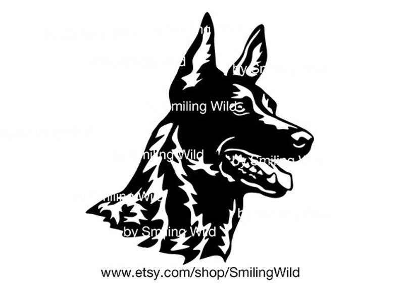 Download Dutch Shepherd svg portrait head artwork digital design ...