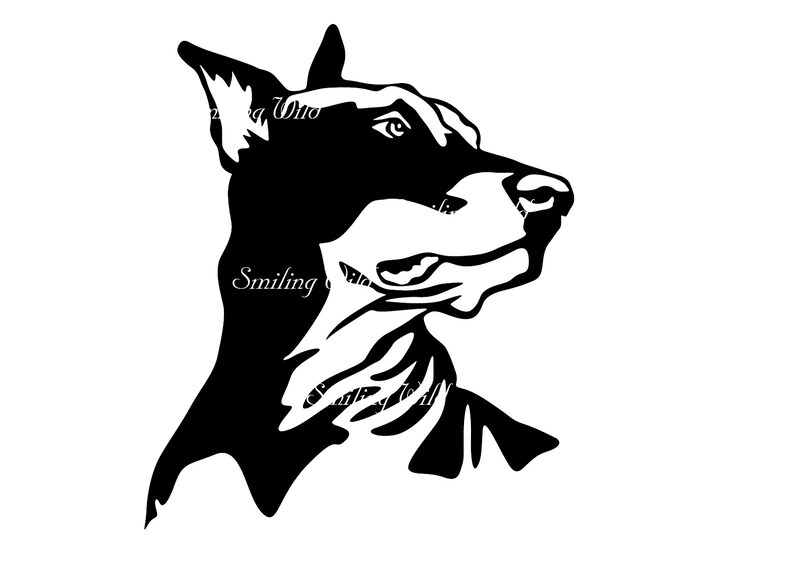Download The Doberman svg clipart doberman pinscher dog vector ...
