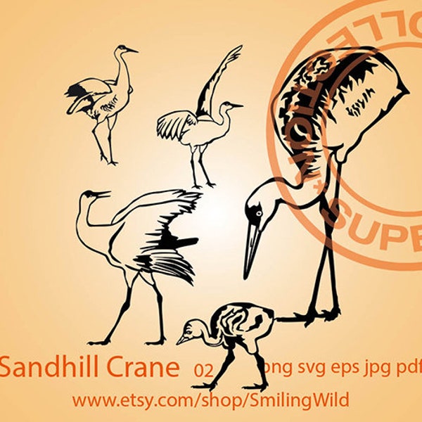Sandhill Crane Transfer Etsy Sandhill Crane Transfer Etsy