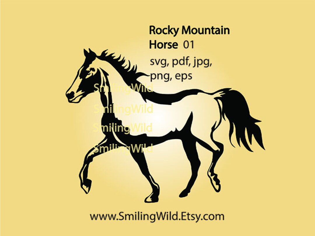 Rocky Mountain Horse Svg Vector Graphic File Gaited Horse Etsy