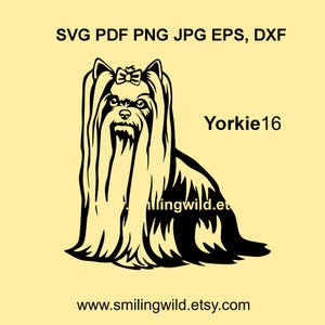 Yorkshire Terrier SVG: Yorkie Show Coat Clipart, Cricut & Laser Cutting File