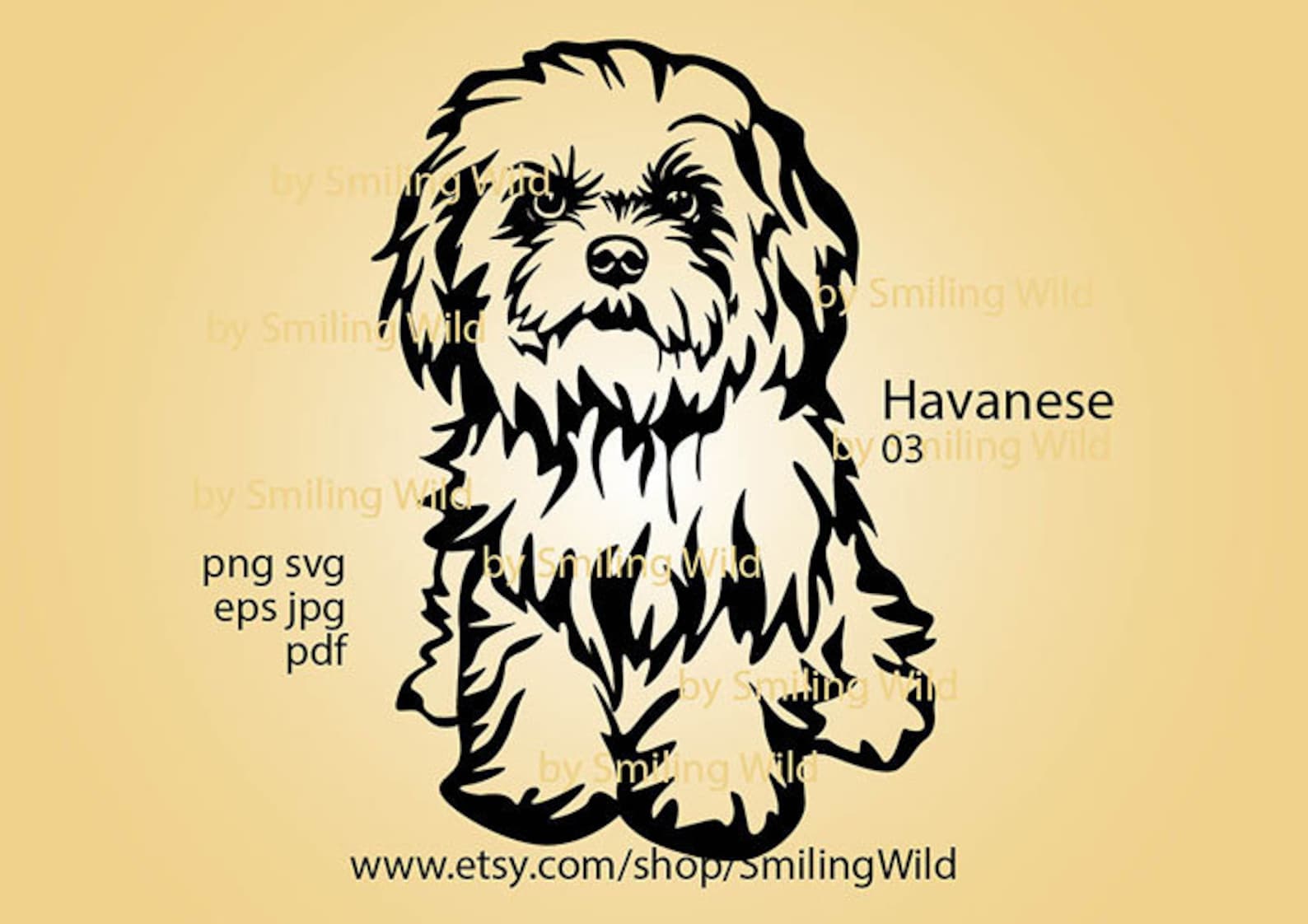 Havanese Dog Breed Svg Clipart Portrait Havanese Laser Cut - Etsy