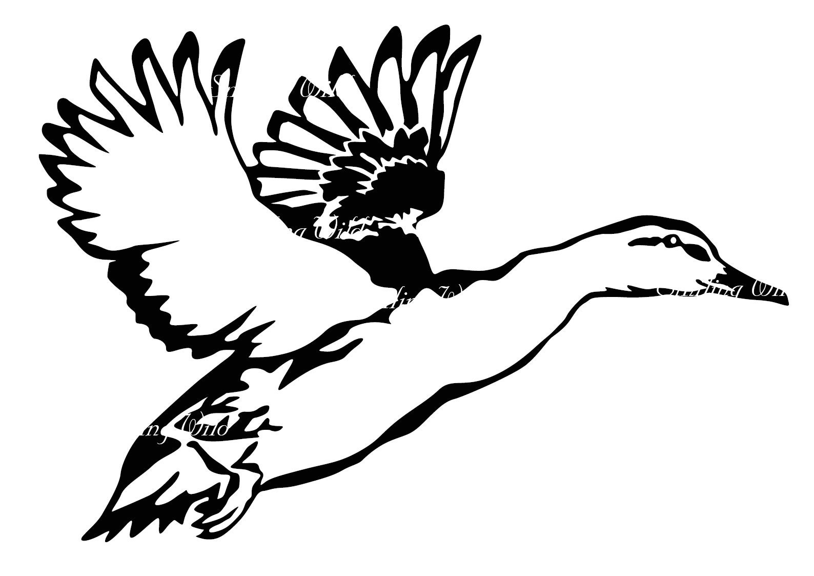 Mallard duck svg art clipart vector graphic flying bird | Etsy