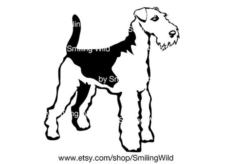 Airedale Terrier svg dog clipart vector grpahic art artwork | Etsy