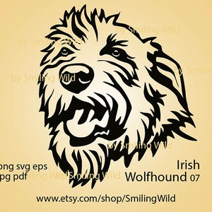 Irish Wolfhound svg /07/ vector graphic art dog laser cut file head logo irish Wolfhound cuttable cricut digital design wolfhound clipart