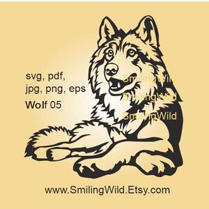 Grauer Wolf svg, dxf & png Clipart Design | wildes Tier Vektorgrafik-Datei, Natur Vektor-Grafiken und Dateien, Laserschneiden