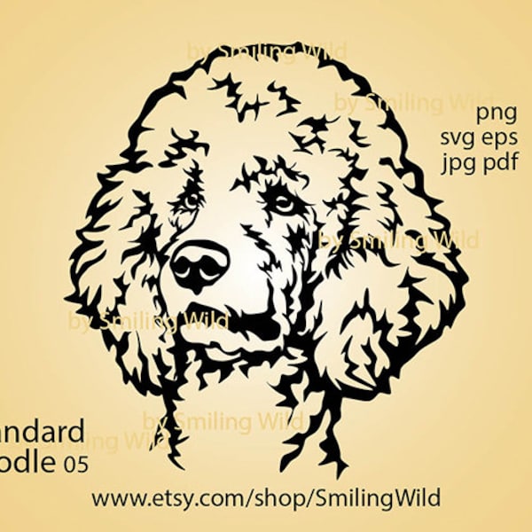 Standard Poodle Art Etsy