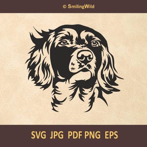 小型ミュンスターレンダー犬のSVG、PNG、EPSポートレート、犬の顔のクリップアート、クリカットデザイン、レーザーカットファイル