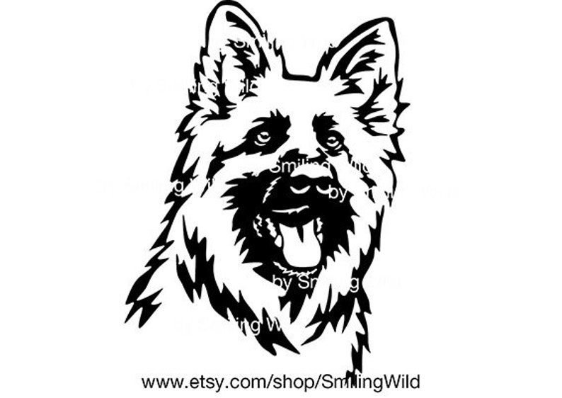 Long haired German Shepherd svg dog peeking cricut cut file | Etsy