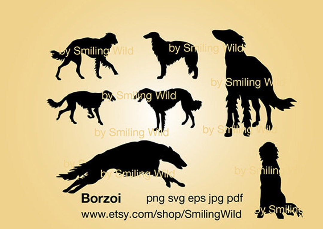 ボルゾイ svg シルエット ベクター グラフィック アート 走る犬