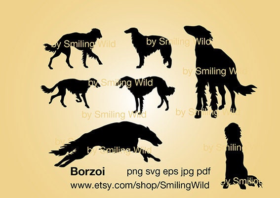 Borzoi art - Etsy 日本