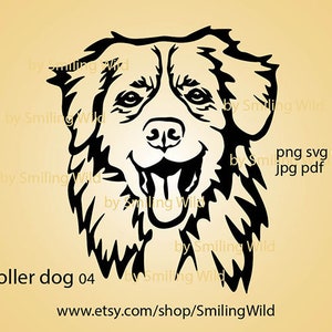 Toller Dog Clipart Svg Hunting Dog Cut File Portrait Nova - Etsy