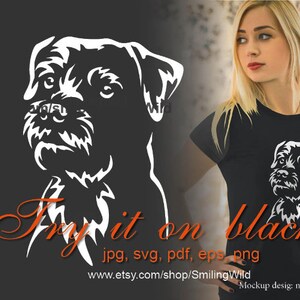 Borderterriër hond svg & png vectorafbeelding, witte hond clipart, gesneden bestand cricut ontwerp Graveerbaar