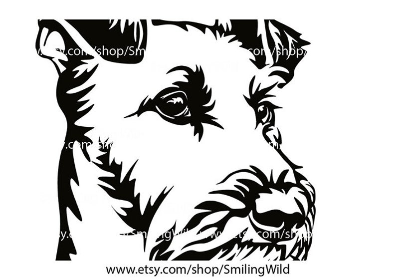 Irish Terrier Svg Vector Graphic Art Portrait /03/ Dog Svg Etsy