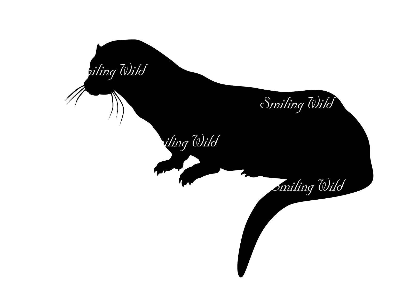 Otter Silhouette Vector Graphic Art Png Svg Clipart Cutout - Etsy
