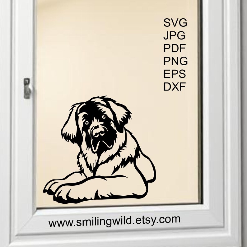 Cutable Doge Leonberger SVG Vector Clipart Graphic - Dog Full Body Cutting Art ...