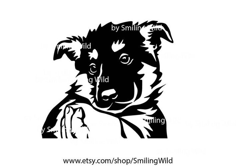 German Shepherd /28/ Puppy Svg Clipart Cute Dog Vector Graphic - Etsy