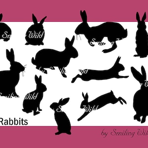 coniglio svg clipart silhouette vettore grafica arte animale selvatico lepre svg coniglio che salta file di taglio tagliabile cricut design digitale