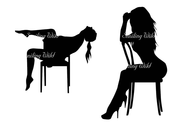 Download Chair dancer art clipart sitting woman on chair silhouette ...