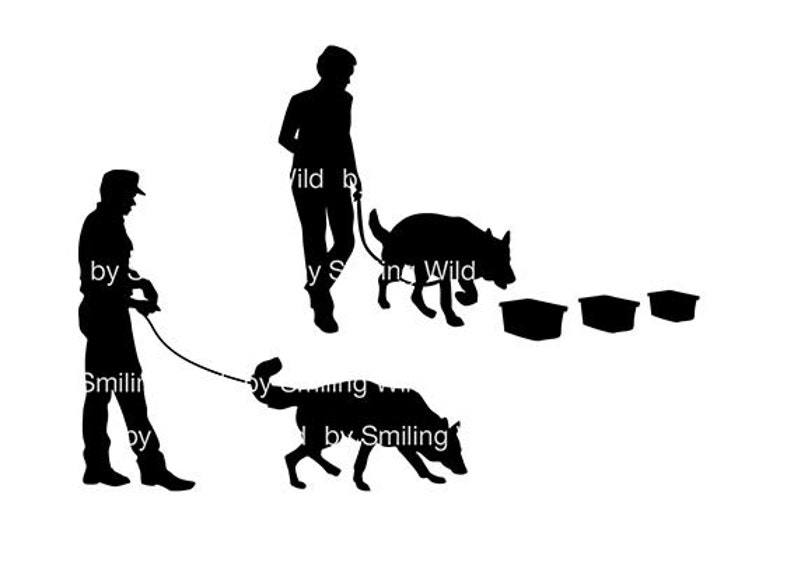 German Shepherd Svg Dog Scent Tracking Clipart Svg Vector Etsy