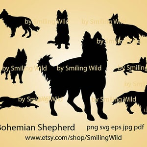 Boho Shepherd svg clipart silhouet hond logo Chodsky Pes vector grafische kunst Boho Shepherd gesneden bestand Graveerbare cricut digitaal ontwerp