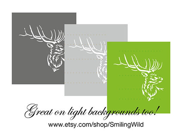 Elk Wapiti svg deer clipart vector graphic art artwork elk stag svg cut file cuttable digital design white print on black
