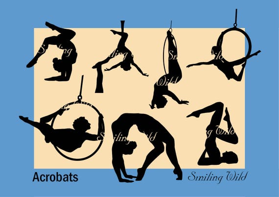 Aerial Acrobat Svg Silhouette Cut Out File Aerial Performer Clipart Acrobat  Vector Graphic Sport Art Acro Dance Printable Acrobatic Yoga Svg - Etsy