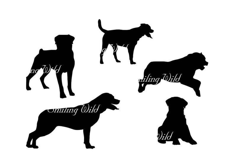 Download Rottweiler svg dog clipart silhouette jumping dog running ...