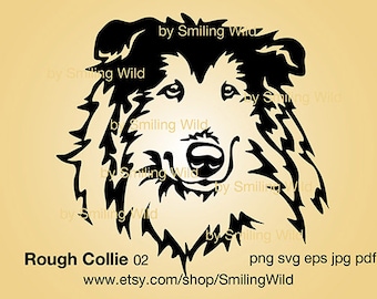 Rough Collie Logo - Etsy
